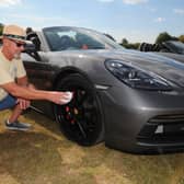  Chris Pearson of Lincolnshire gets any dust off his 718 Boxster GTS