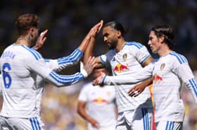 DAY TO REMEMBER: For Leeds United ace Joe Rodon, left, pictured celebrating after setting up Dominic Calvert-Lewin to fire his side ahead.