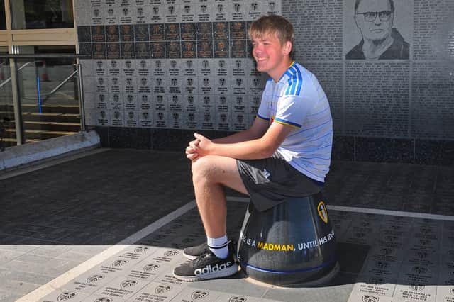 Cilia La Corte, 16, of Guiseley sits and reflects on the Bielsa bucket.