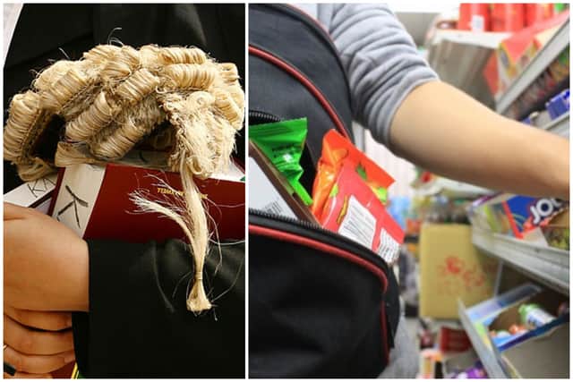 The judge told shoplifter Joyce to stop taking cocaine or risk landing himself back in prison.