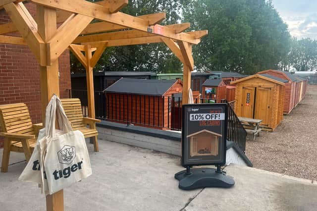 The new show site offers in-person access to a range of Tigers sheds, log cabins, and summerhouses