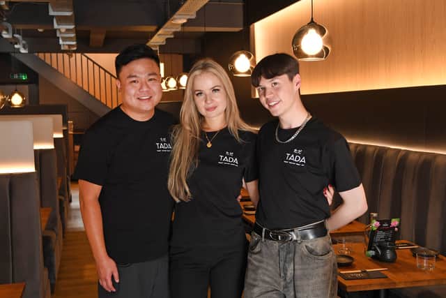 Founders Thomas Chiang and Katlin Akerman (left and centre) with manager Josh Davidson (right).