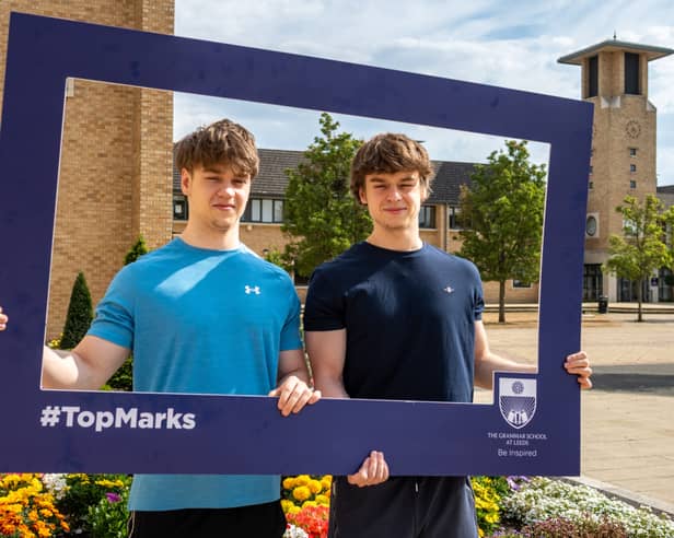 Alex and Harry, both students at The Grammar School at Leeds (GSAL) are heading to the same university to study the same course after receiving an exceptional set of A-level results