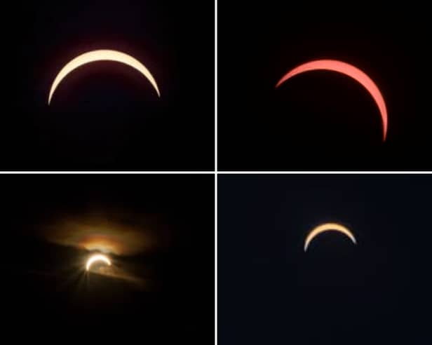 Eclipse over the sky of Leeds on August 12