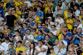Leeds United fans ahead of the pre-season friendly against FC Augsburg in the East Stand. 