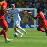 DETERMINED MESSAGE: From new Leeds United star Tarik  Muharemovic, pictured during Saturday’s final pre-season friendly against FC Augsburg at Elland Road. Picture by Steve Riding.