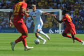 DETERMINED MESSAGE: From new Leeds United star Tarik  Muharemovic, pictured during Saturday’s final pre-season friendly against FC Augsburg at Elland Road. Picture by Steve Riding.