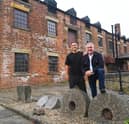 The new custodians of Thwaite Mills Will Habergham and Terry George outside the mill 