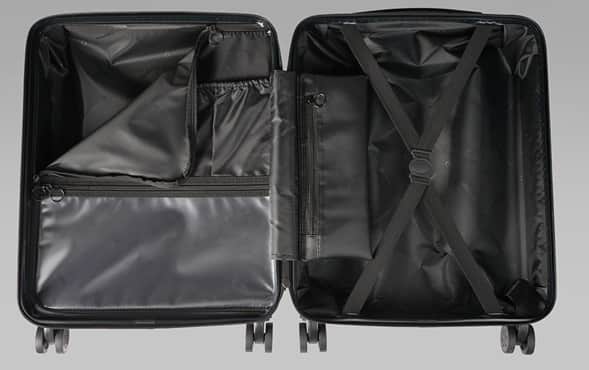 Black Cabin Max Anode 55x40x20cm cabin suitcase with spinner wheels and telescopic handle