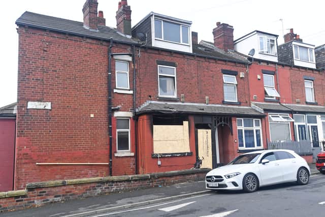 18th August 2026
West Yorkshire Fire and Rescue called just after midnight today (August 18). The fire was in a mid terrace house in Ecclesburn Road, Richmond Hill.
Pictured the house on Ecclesburn Road
Picture Gerard Binks