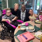 Ainsley Harriott visited Martin House and helped prepare meals for patients