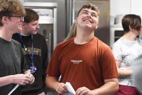 20th August 2026
GCSE results dat at Woodkirk Academy, Tingley.
Pictured reactions as students open their results
Picture Gerard Binks
