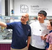 A Level results day at Mathematics School, Leeds.