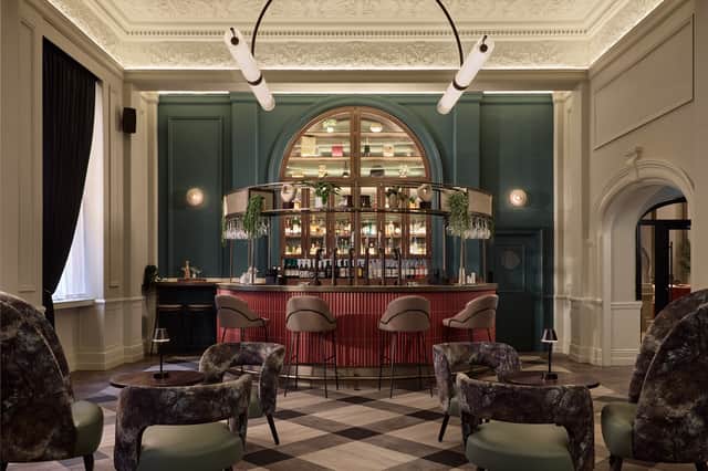 The bar space at the newly-refurbished hotel