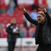 DELIGHT: For Leeds United boss Daniel Farke at Nottingham Forest.