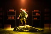 Chris Otim (C front) and Marina Climent (C back) in Woodhill at Edinburgh Fringe 2023 Summerhall.