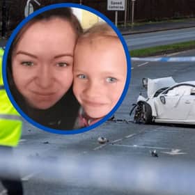 Justyna Hulboj and Lena Czepczor (inset) were killed by the speeding Audi on Scott Hall Road.