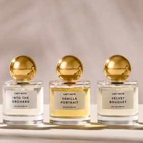 The Boots Last Note fragrance collection includes Echoes of You, Into the Orchard, Vanilla Portrait, Velvet Bouquet and Soft Island Drift.