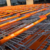 B&Q shopping trolleys.
