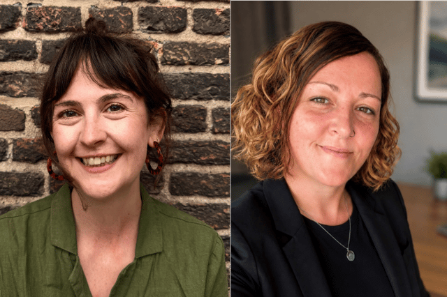New Leeds Women's Aid directors Sarah Martin and Keira Burns.
