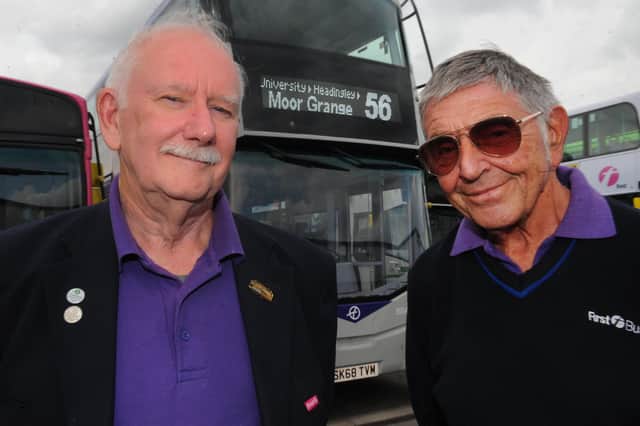 Trevor Gibson, 75, and Tony Baron, 79, first joined First Bus in 1970.