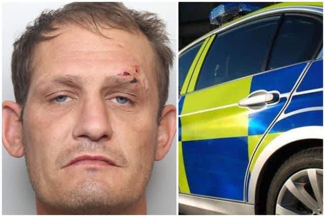 Oldfield (pictured) was jailed for a dangerous chase in which he rammed police cars.