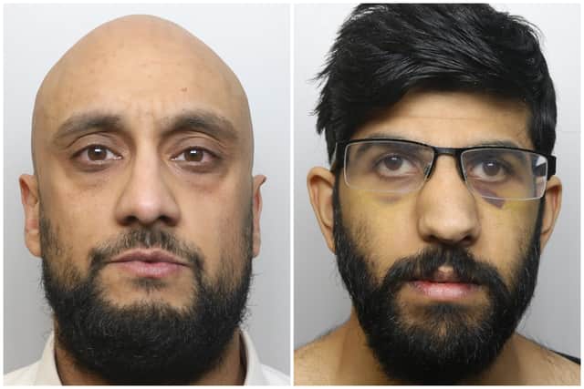 Riyat (left) and Bhachu (right) were both deemed responsible for killing a mother and daughter in a high-speed crash.