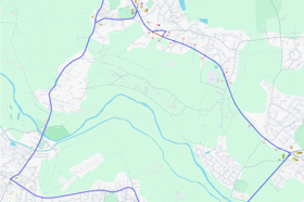 Signed diversions are in place on A65 Leeds Road, Rawdon.