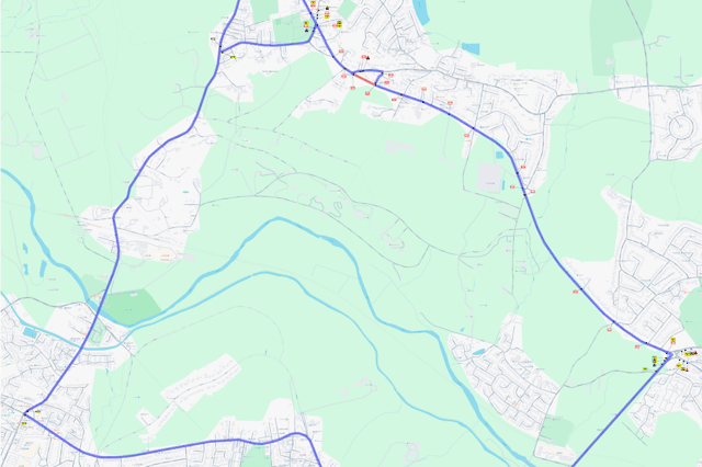Signed diversions are in place on A65 Leeds Road, Rawdon.