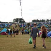 Festivalgoers at the campsite during the Leeds Festival at Bramham Park, Wetherby, West Yorkshire. Picture date: Friday, August 28, 2026.