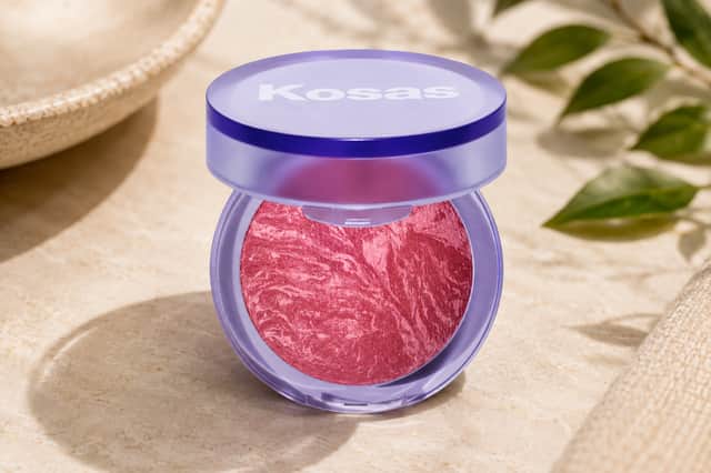 A flush of colour: Kosas Blush Is Life combines swirls of pigment in a baked formula designed to give cheeks a fresh, multidimensional glow.