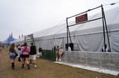 The Warehouse tent was closed on Saturday due to safety concerns 