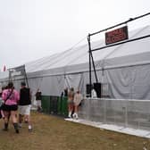 The Warehouse tent was closed on Saturday due to safety concerns 