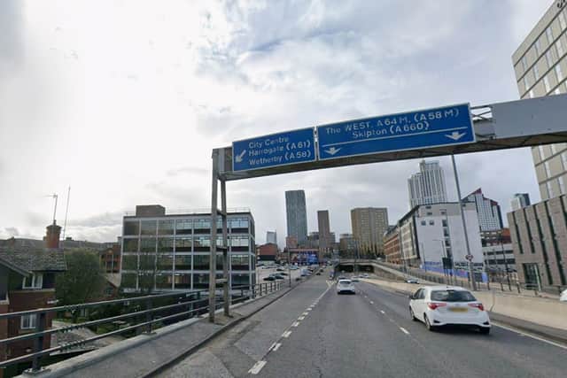Emergency services were called to a bridge over the A64 at about 3am today