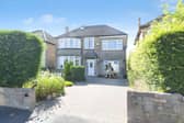 The substantial detached frontage opens onto a large private driveway, giving this six-bedroom Leeds home an impressive arrival