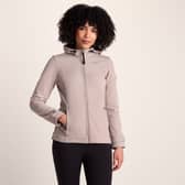 The TOG24 Keld Womens Softshell Hooded Jacket has been reduced to by half price in various colours, including dusky pink (pictured).