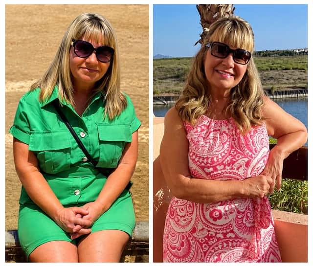 Then and now: Lisa has transformed her life with Slimming World.