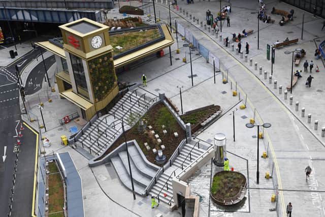 The Leeds station entrance is now projected to begin opening in early to mid-October.