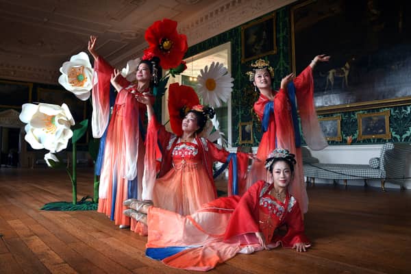 Dancers from The Chinese Community School rehearse for ‘Steps Through Time’ at Temple Newsam House