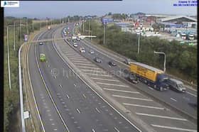 Drivers on the M62 Westbound between J28 and J27 are advised to "allow extra time" for their journeys