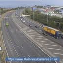 Drivers on the M62 Westbound between J28 and J27 are advised to "allow extra time" for their journeys