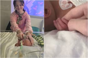 Pictured baby Curtis with his sister, Olivia.