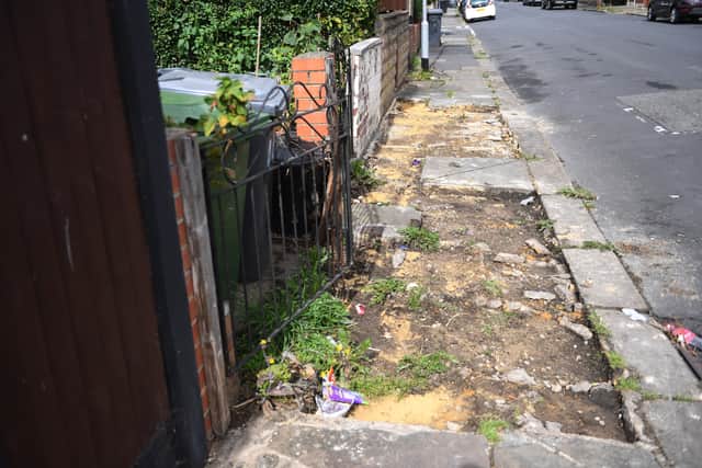 A pavement on Trafford Grove in Harehills has been stolen in the middle of the night.