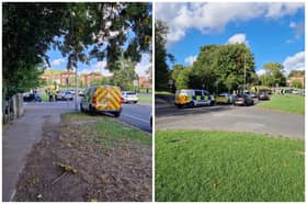 Police and ambulance on Easterly Road.