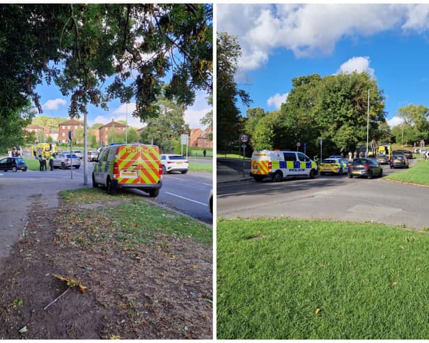 Police and ambulance on Easterly Road.