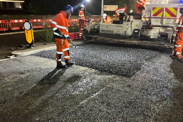 The final surfacing works at Lawnswood roundabout have been rescheduled.