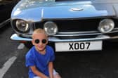 Five-year-old Seb Bedford finds a Aston Martin with a James Bond number plate.