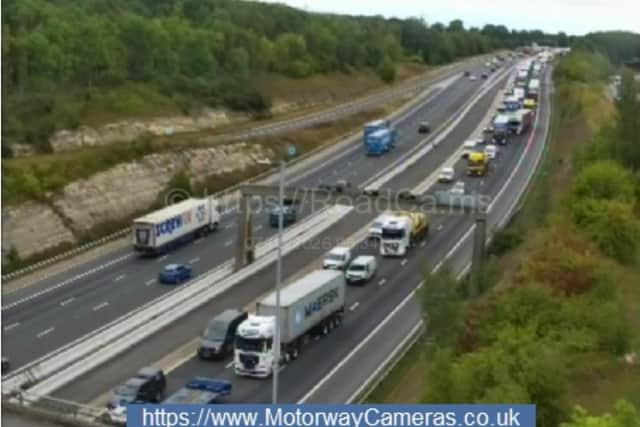 There are severe delays on the A1(M) following a crash near Leeds
