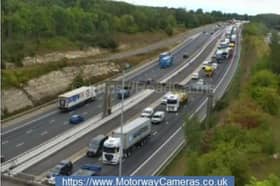 There are severe delays on the A1(M) following a crash near Leeds