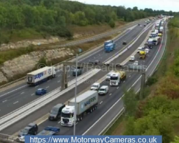 There are severe delays on the A1(M) following a crash near Leeds